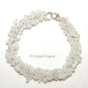 2015 Hot Seller Rainbow Moon Agate <b>Beaded</b> <b>Bracelets</b> Handmade Chips <b>for</b> Gift Anniversary Party - Product Image 1