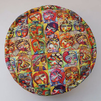 Nouveautés 2022 Pouf ottoman de sol en tissu indien brodé, style moderne rustique, pour salon et chambre, grand coussin de sol
