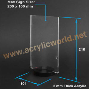 Wholesale T-shaped Acrylic Display Sign Holder for Menu Display menu sign <b>rack</b> - Product Image 4