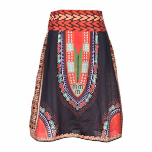 Dashiki-minifalda plisada acampanada para mujer, vestido Hippie africano de cintura alta, falda maxi can, Moda Africana, venta al por mayor - Product Image 1