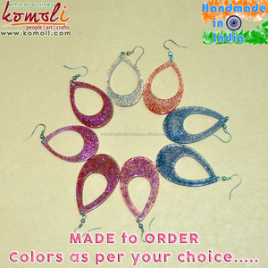 Joyería de pendiente personalizada con diseño de lágrima brillante - Product Image 3