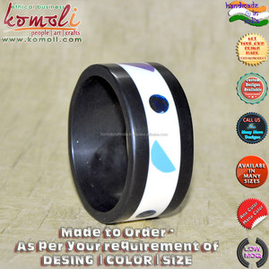 Bracelet noir en résine et plastique, personnalisé, bijou à la mode, vente en gros, collection - Product Image 4