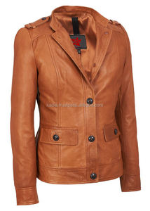 Chaqueta de cuero para mujer 100% chaqueta de cuero genuino ropa de mujer 2025 chaquetas de mujer Vintage primavera otoño abrigo de piel de oveja Real - Product Image 3