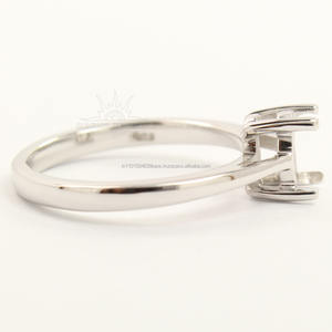 Bague de fiançailles, de mariage ou d'anniversaire en argent sterling 925 avec pierre précieuse, forme ovale 5x1 mm, tendance - Product Image 3