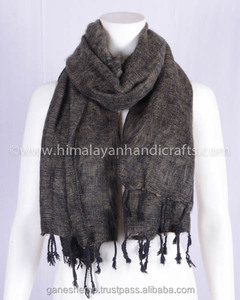 ผ้าคลุมไหล่ขนแพะทิเบตไฮแลนด์สีเทาเข้ม HYWSM 502 - Product Image 3