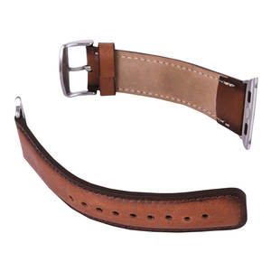 Bracelet classique vintage de qualité supérieure Logo personnalisé OEM Bouletta en cuir véritable en acier inoxydable pour montre pour Smartwatch - Product Image 3