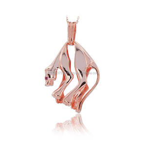 สร้อยคอจี้พูม่าสีทอง14K สร้อยคอรูปสัตว์เครื่องประดับชั้นดีสำหรับผู้หญิงทำจากไก่งวง - Product Image 2