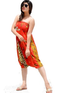 ชุดเดรสลำลองสั้นสีแดงดีไซเนอร์ - Product Image 5