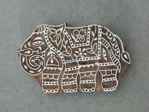 <b>Elephant</b> Shape Vintage Wooden Printing Blocks for Craft [WB-3057] - Product Image 5