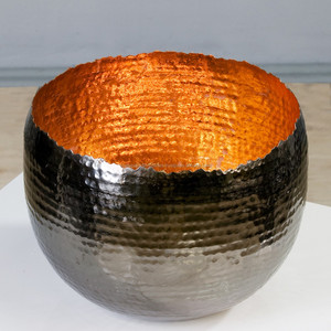 Simple Style Decorative Iron <b>Black</b> Hammered Votive <b>Candle</b> Jar Tealight <b>Holder</b> for Easter & Home lighting Decoration - Product Image 4