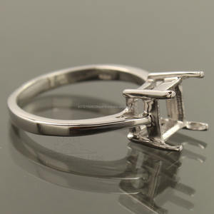 แหวนเงินแท้ 925 ประดับพลอย สำหรับงานแต่งงานและวันครบรอบ ดีไซน์แบบหนามเตยสี่เหลี่ยม ปรับขนาดได้ เหมาะสำหรับงานปาร์ตี้ (สำหรับทุกเพศ) - Product Image 4