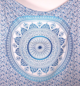 Ombre Blue Mandala Tapices Queen Wall Hanging and Picnic Decor Art Hippy Hippie Style Venta al por mayor Impreso Aubusson Design - Product Image 2