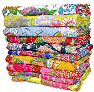 Lot de 12 pièces en gros Mix Lot de couvre-lit imprimé floral tropical Kantha imprimé fruits indiens Kantha Jeté - Product Image 3