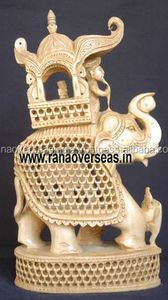 Figuritas de elefante de madera tallada tradicional, para oficina, Hotel, restaurante y escuela - Product Image 3