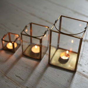 Tlt Collection Brass Finished T-light <b>Lantern</b> <b>Set</b> of 3 Handmade for Christmas Home Decoration - Product Image 2