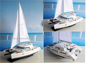 HOLZ LAGON 440 CATAMARAN SEGELBOOTE/HOLZ SEGELBOOT/SCHIFF MODELL