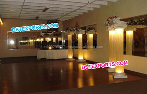 Mariage Aislyeway Fiber Piliers Romains De Mariage Blanc Passerelle Piliers Mariage Asileway Colonne Petits Piliers - Product Image 2