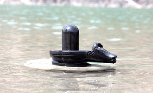 Escultura Religiosa Budista de Jade Negro, Piedra Nandi, Arte y Coleccionable, Gemas Rudra, Mármol Randi, Lingam de Shiva, Pulido, INDIA - Product Image 4