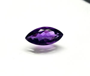 Atractiva forma de marquesa de piedras preciosas de amatista para hacer joyas, piedras preciosas de amatista facetadas, gemas sueltas y lisas - Product Image 1