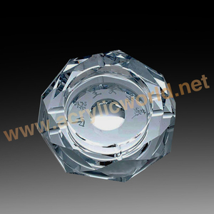 Cenicero de cristal de forma cuadrada de alta calidad personalizado de fábrica, Cenicero de cristal - Product Image 3