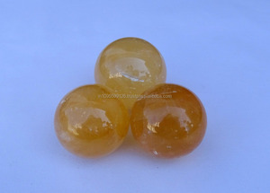 ลูกบอลแคลไซต์ทองคำขัดเงาคุณภาพสูงสำหรับการรักษาพลังงานความรักและการตกแต่งทางจิตวิญญาณช่วยเพิ่มความสงบภายใน - Product Image 3