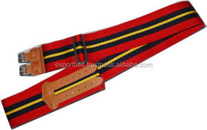 Correa de cuero de color poliéster Cinturón estable Cinturones de tela para desfile Ceremonial Cintura ajustable con ajustador de metal Correas de cuero - Product Image 6