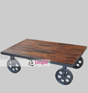 รถไฟนอนไม้และตารางศูนย์เหล็กผู้ผลิตเฟอร์นิเจอร์อุตสาหกรรมและผู้ส่งออก - Product Image 1