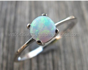 Trendy Women's 925 Sterling Silver Australian Fire <b>Opal</b> Wedding Party & Anniversary <b>Rings</b> - Product Image 4
