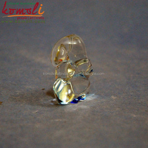 รูปปั้นพระพิฆเนศคริสตัลสไตล์ย้อนยุครูปปั้นแก้วใสรูปปั้นสำหรับตกแต่งบ้านลวดลายสี - Product Image 4