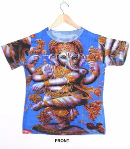 Hint Hindu tanrılar ve Ganesha İlahi Hindu tanrı tanrı T shirt Psychedelic Unisex giyim hippi Dj sanat T - Shirt gömlek M / L / Xl