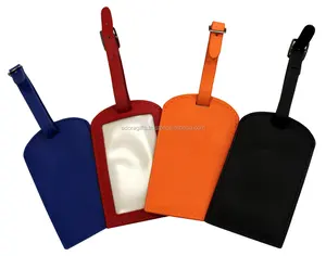 Etiqueta de cuero Pu para bolsa y equipaje/proveedores de etiquetas colgantes de cuero/correas de equipaje