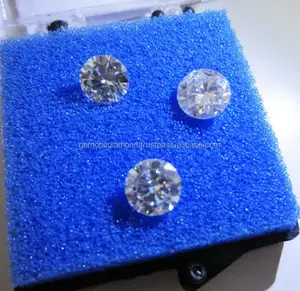 Không Màu Lỏng Trắng Moissanite Trực Tiếp Từ Nhà Sản Xuất Của Nhà Cung Cấp Bán Buôn, Hình Tròn Trắng Moissanite