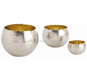 Hot Selling Modern Vintage Japanese Style Bowls High Noodle Tray Ramen Wedding Camping Party Customized Silver Polished Metal - Product Image 1