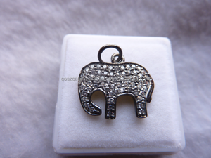 ช้างหาจี้เต็มปูเพชรเงิน925ปูการตั้งค่าพลอยฝา - Product Image 6