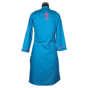DRL 16 chickenkari ยาว kurti morden แฟนซียาว kurta lakhnavi ล่าสุดยาว kurta ออกแบบด้านบน kurta พรรคตะวันตก - Product Image 2