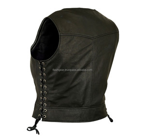 Chaleco de motorista de cuero para mujer, chaleco de alta calidad, hecho a medida, nuevo - Product Image 2