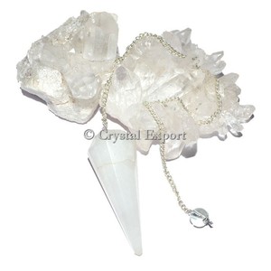 Pendules de guérison en quartz blanc à 12 facettes : Collection haut de gamme 2017 de pendules de guérison à facettes - Product Image 1