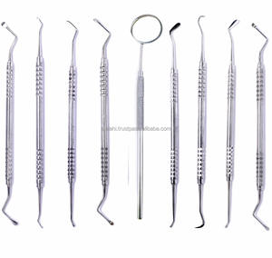 Wholesale Stainless Steel Dental Tartar Scraper Remover Scalers Set 9 Pcs Inspection Mirror 2026 - Product Image 1