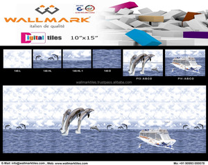 กระเบื้องเซรามิกเคลือบภายใน3D ตกแต่งพื้นผนังขนาด400X400มม. 300X600มม. แบบทันสมัย - Product Image 3