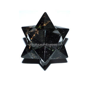 Turmalina negra 12 punto colgante orgonita estrella: turmalina colgante orgonita estrella - Product Image 1