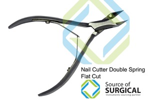 Coupe-ongles double ressort en acier inoxydable avec logo laser, ensemble de soins des ongles pour pédicure et manucure, source chirurgicale E-BET-101 - Product Image 2