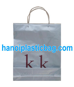 manufacturer Plastic Shopping Bags with cardboard for Rigid Loop Handle bags - Product Image 3