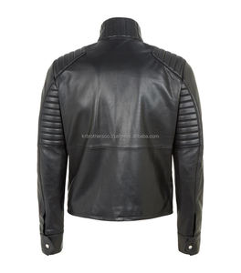 แจ็คเก็ตขี่มอเตอร์ไซค์หนังสีดำสำหรับผู้ชายกันลมน้ำหนักเบาให้ความอบอุ่นเป็นมิตรกับสิ่งแวดล้อมไซส์ใหญ่พิเศษใส่ได้ทั้งชายและหญิงสไตล์ลำลองสำหรับฤดูใบไม้ร่วง - Product Image 2