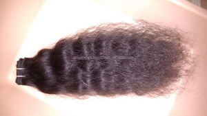 2024 superventas Pure Virgin Temple Hair Weave Extension Venta caliente sin desprendimiento de cabello Wave Afro Curl Styles Highlight Color - Product Image 3