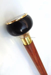 Bastón de madera natural Color negro sólido Mango de brújula único Bastón para caminar El mejor regalo para todos. por Calvin hancrafraft - Product Image 4