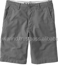 Pantalones cortos clásicos de algodón para hombre, pantalones cortos Cargo informales con múltiples bolsillos con decoraciones rasgadas con parches, tela de lona teñida Lisa OEM - Product Image 2