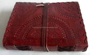Wholesale Handmade Vintage Embossed Half Circle with Side Stitch Strap Closure Hardcover <b>Leather</b> <b>Diary</b>-Gift - Product Image 4