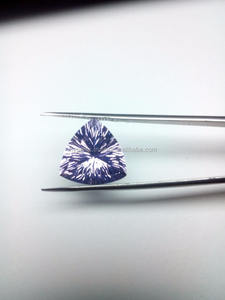 14mm Trillion Pink Amethyst Long Step Concave Cut - Product Image 2