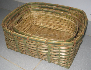 Cesta de bambú NATURAL, fábrica en VIETNAM, precio más barato - Product Image 4