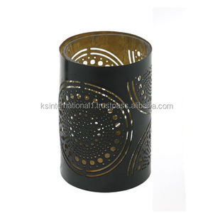 <b>Black</b> Iron Modern Round Votive <b>Holder</b>-Tealight <b>Candle</b> <b>Holders</b> for Diwali and Wedding Home Decor - Product Image 1